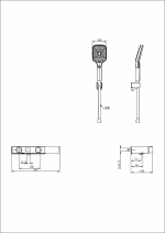 Смеситель для ванны с душем и термостатом WONZON & WOGHAND Shelf WW-B2551-MB черный матовый