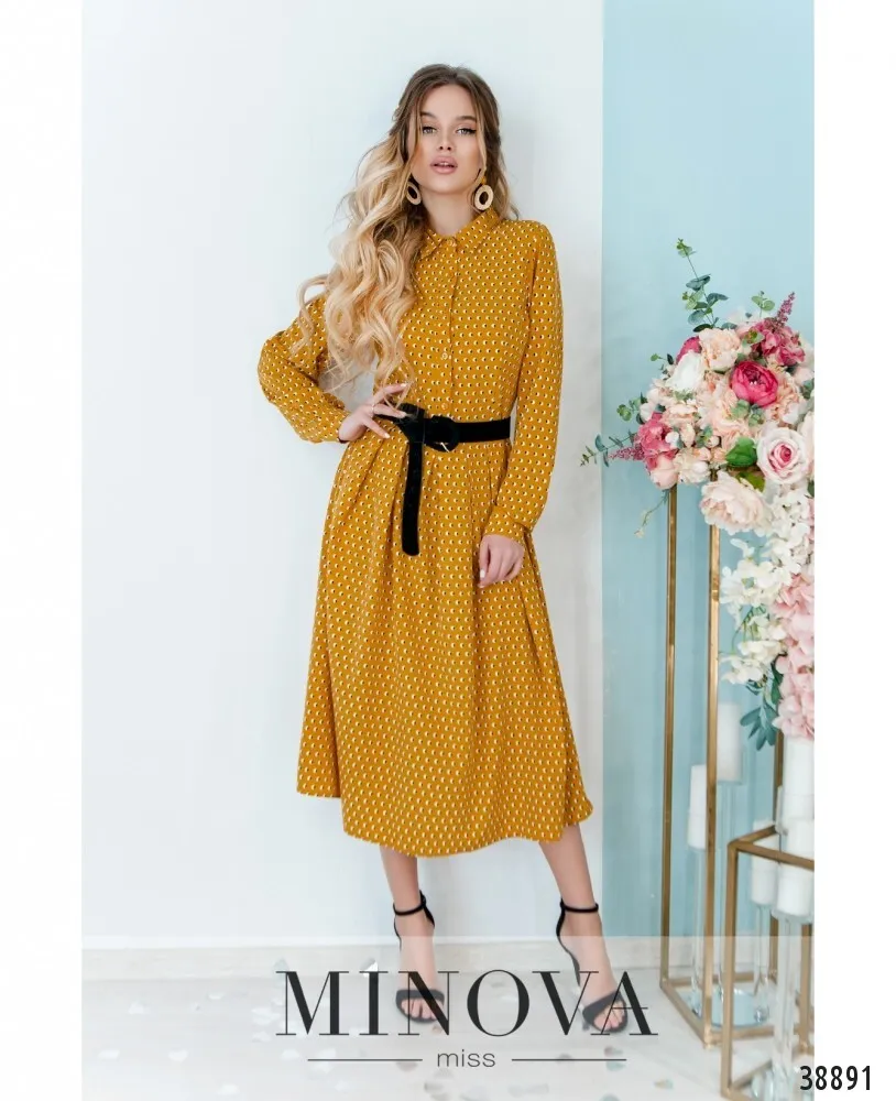 Платье 3141-горчица Minova
