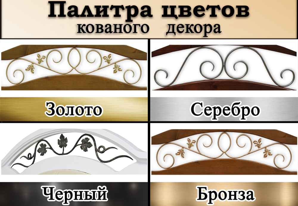 Кровать Жоржетта с ковкой