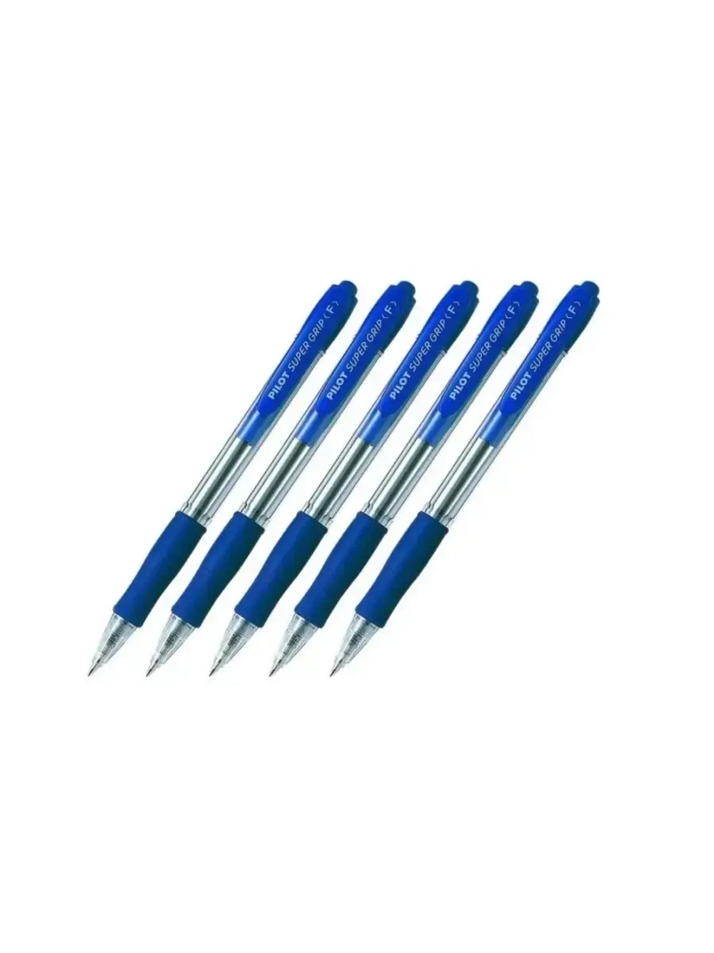 Ручка шариковая Super Grip F автомат, синие чернила, 5 шт