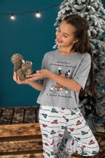 Костюм для девочки Каникулы-1.2 Виотекс СЕРЫЙ МЕЛАНЖ