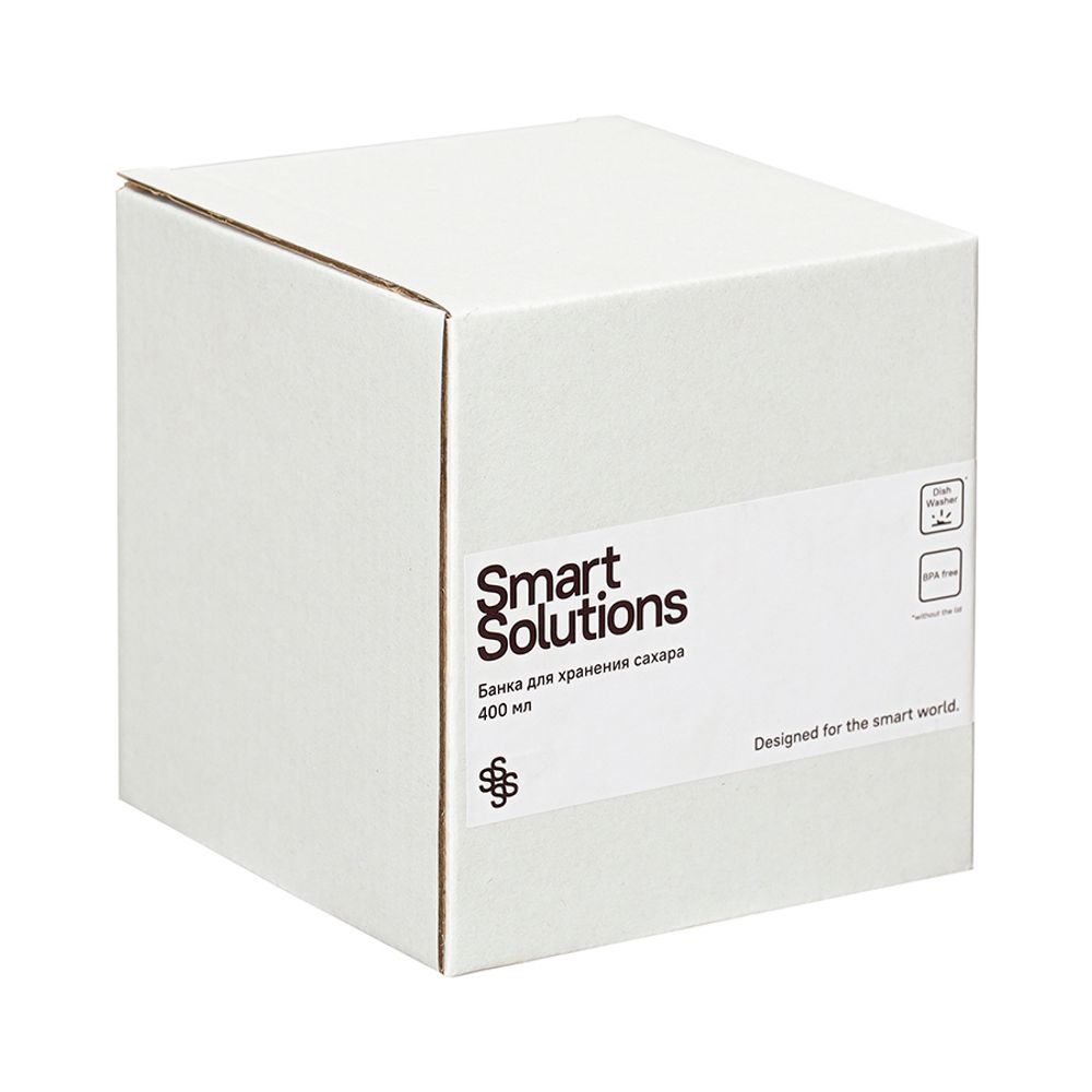 Банка керамическая для хранения сахара, 400 мл, белая