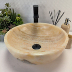 Каменная раковина из оникса Bowl Yellow Small TinLip BO-02930 (40*40*15cм) 140