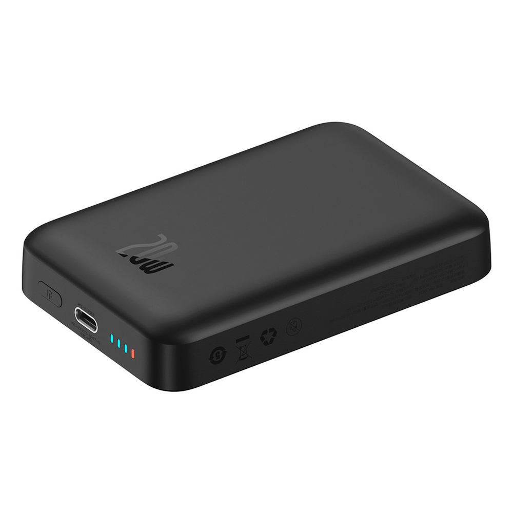 Внешний аккумулятор + Беспроводная зарядка Baseus Magnetic Mini Wireless Fast Charge Power Bank C+Qi 10000mAh 20W (MagSafe) - Black