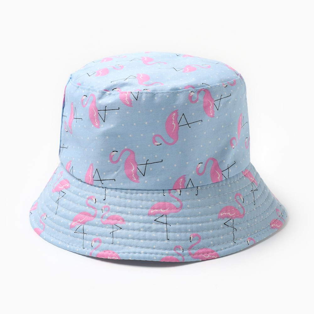 Панама детская "Фламинго" , цв. голубой, р-р 50см (MINAKU)
