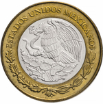 МЕКСИКА, 2004, 100 ПЕСО [БИМЕТАЛЛ] (ESTADO DE SAN LUIS POTOSI)