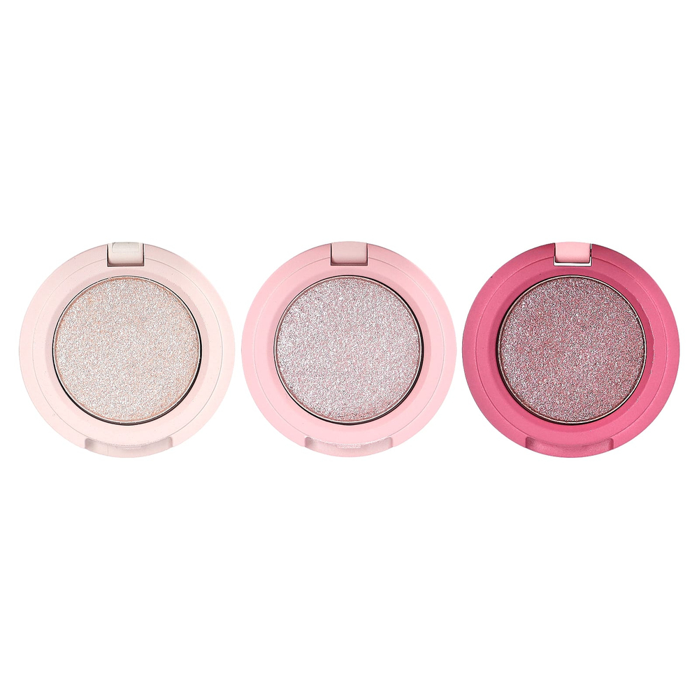 Kaja, Beauty Bento, трио теней для век, сияющий блеск, оттенок 01 розовая вода, 3 г (0,10 унции)
