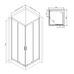 Душевой уголок AM.PM Gem 90х90 W90G-403-090BT профиль Черный матовый стекло прозрачное