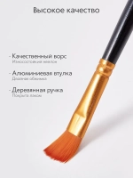 Набор кистей для рисования синтетика (кисточки: круглая, плоская, лайнер) 10 шт., черные