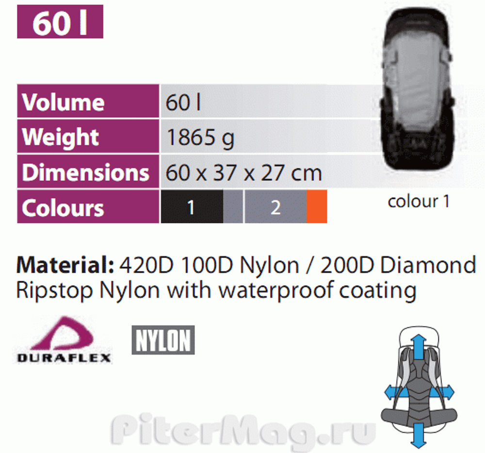 Рюкзак Husky Zethos 60