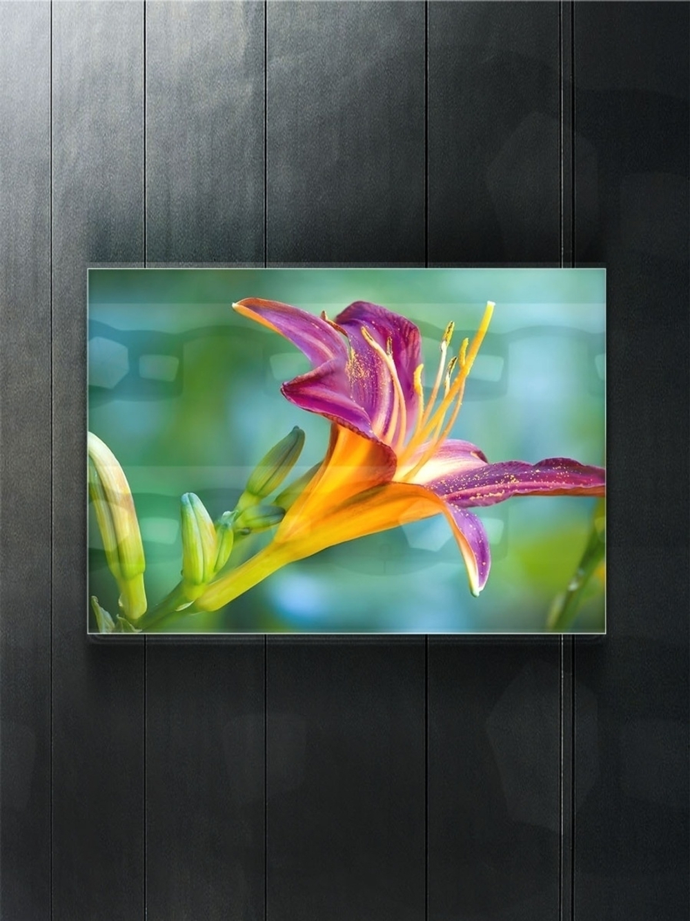 Модульная стеклянная интерьерная картина /Фотокартина на кухню /Летнее настроение /Цветы, 28x40 Декор для дома, подарок