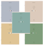 Тетрадь А5 48л. клетка "Natural" скоба, обложка картон, микс (BRAUBERG)