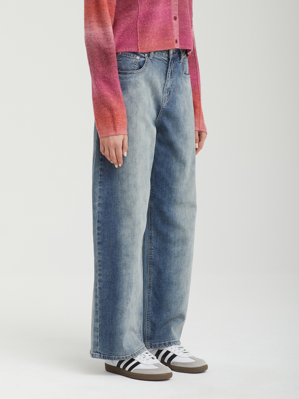 Женские Джинсы Cherry Color Sanding Wide-fit