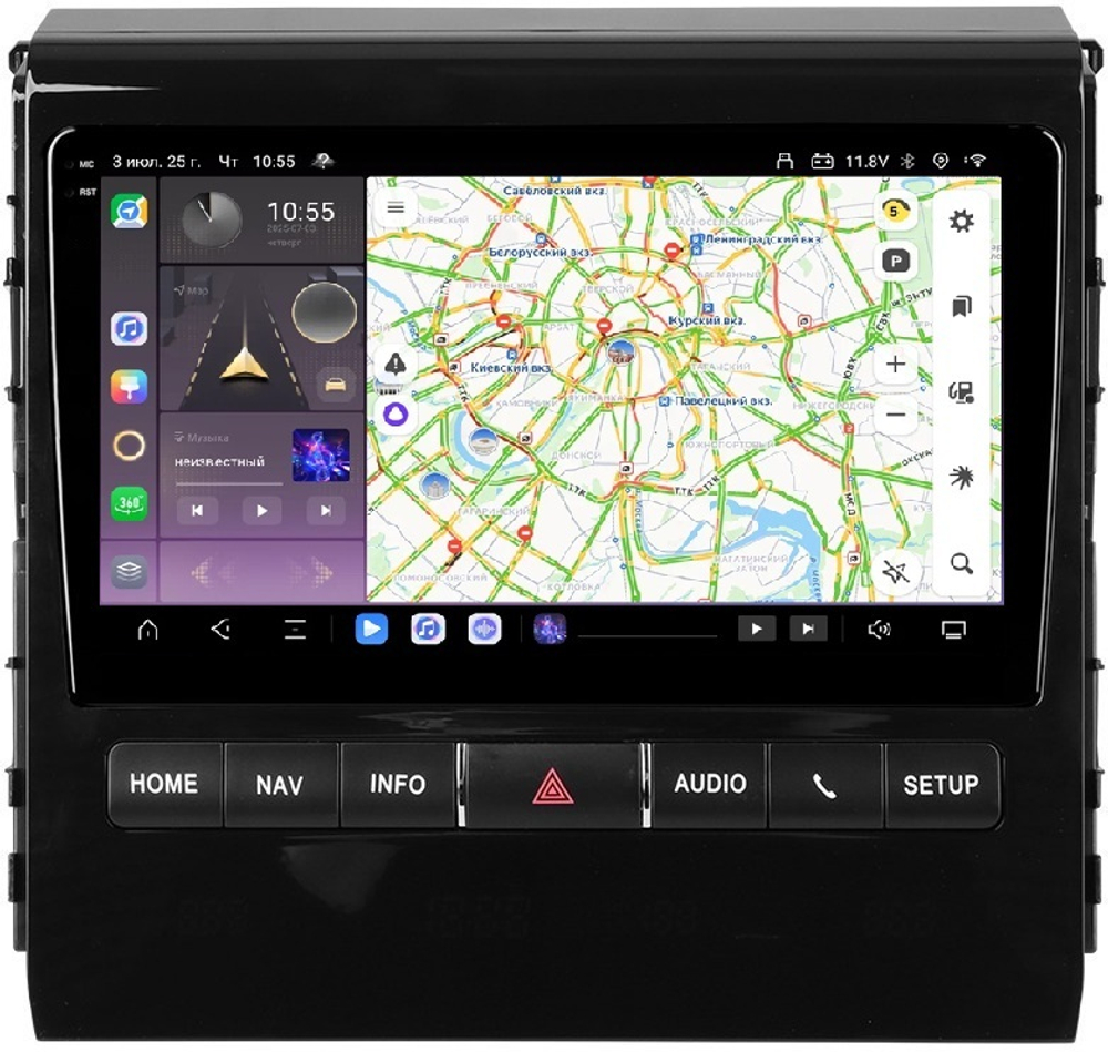 Магнитола для Toyota Land Cruiser 200 2015-2021 (с JBL и 360) - Carmedia HP-T9619 QLed+2K, Android 12, TS10, CarPlay, 4G SIM-слот