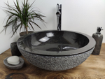 Раковина из мрамора Bowl Dotted Black BM-60027 45*45*17