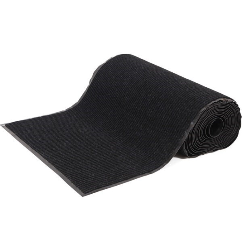 Коврик-дорожка влаговпитывающий Floor mat Ребристый 0,9х15 м Черный