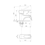 Смеситель для раковины 40к ПРОФСАН ПСМ-740-017 "ПЛЮС" литой, креп. п/гайку, б/подводки ХРОМ