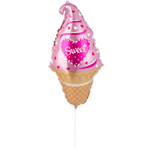 Шар Фольгированный Мороженое рожок розовый Sweet (Розовый)