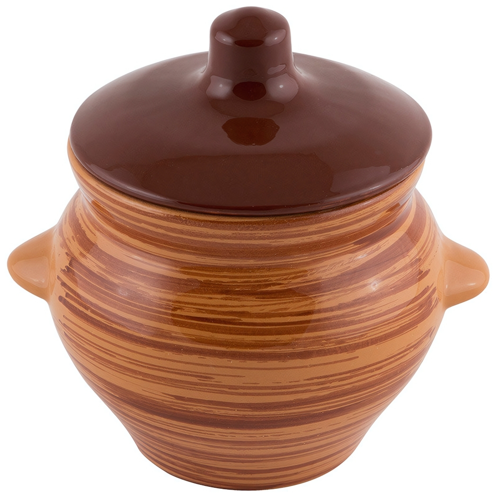 Горшок для запекания 0,5л с ручками "Полосы"