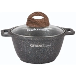 Кастрюля 1л «Granit ultra»(blue) со стеклянной крышкой кгг12а