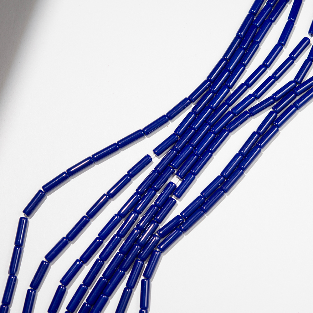 Лазурит (имитация), трубочки, 4,5*13,5мм