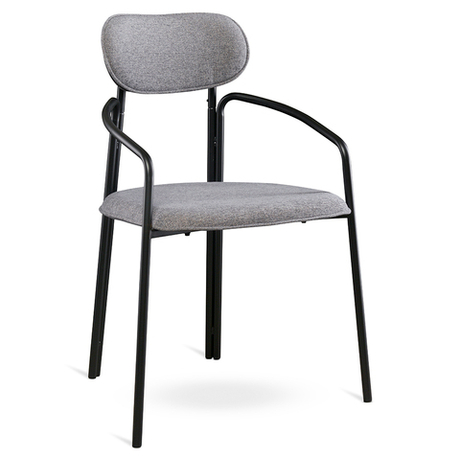 Стул LATITUDE Ror, Round, рогожка, черный/серый