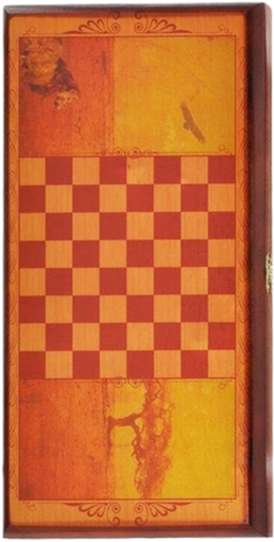 Нардя деревянные "Лев" 2 игры ( шашки, нарды), игральная доска 50 x 50 см. SA-42805