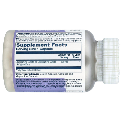 Solaray, Сульфат глюкозамина, 500 мг, 120 капсул
