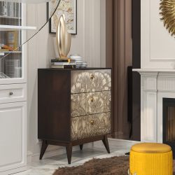 Комод Маки с 3 ящиками Каштан