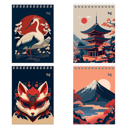 Блокнот А6 80л. на гребне BG "Asia style"