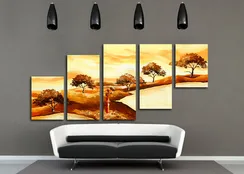 Модульная картина "Золотой путь"