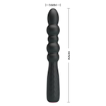 Черный гнущийся вибратор Monroe - 18,5 см.