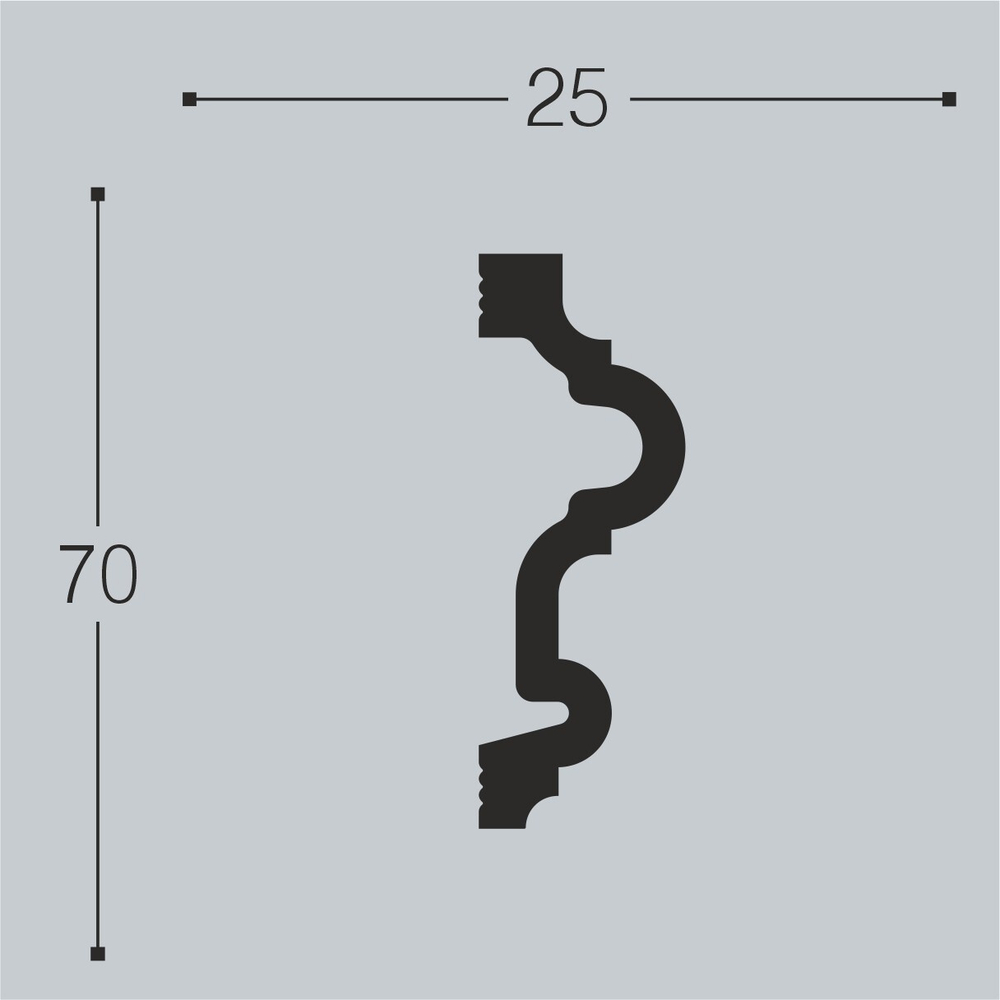 bello deco Молдинг XPS М 24 (70x25) 00-00105685