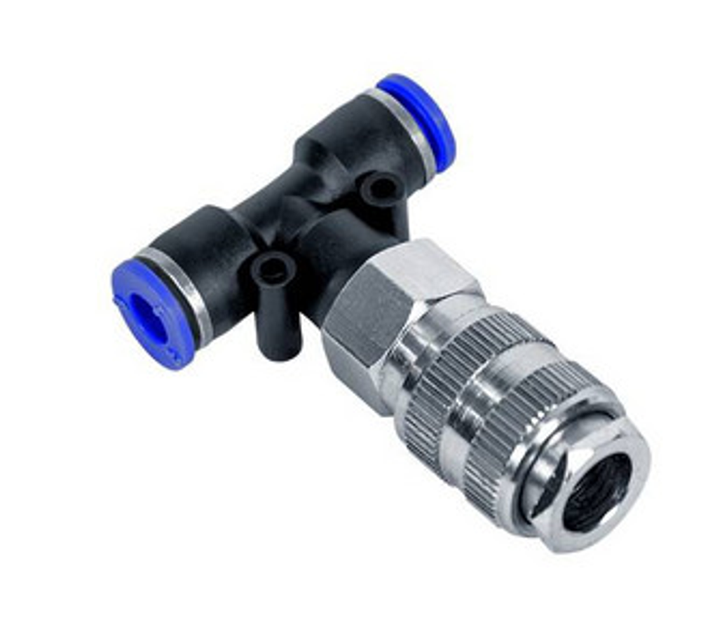 Быстросъем + Фитинг пластик т-обр. put, ф=06мм  АТ10798