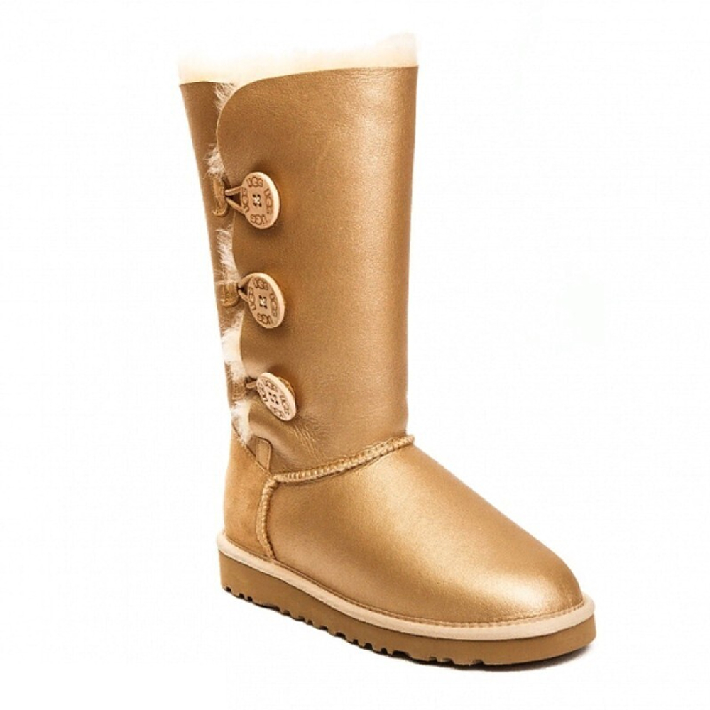 Угги Bailey Button Triplet Metallic Soft Gold