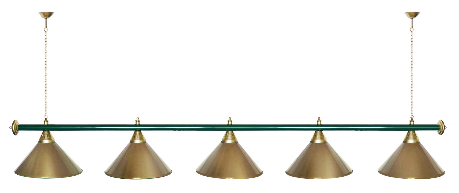 Лампа STARTBILLIARDS 5 пл. (плафоны золотые,штанга золотая,фурнитура золото) фото №32