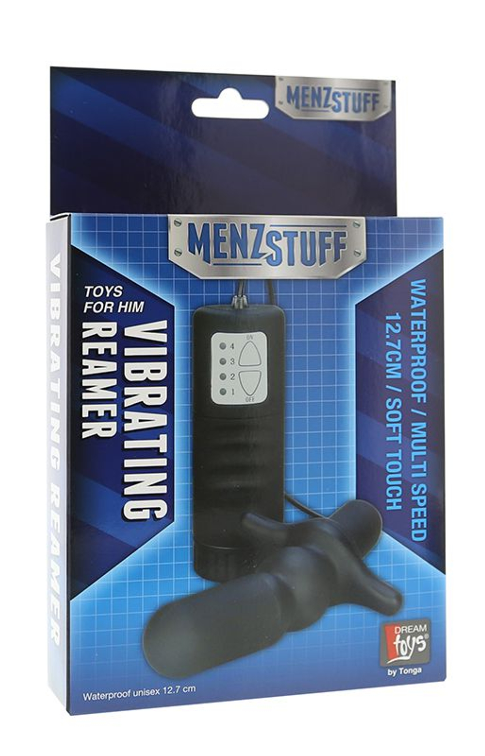 Чёрный вибромассажер для анальной стимуляции MENZSTUFF VIBRATING REAMER WATERPROOF (Цвет: черный)