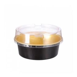 Форма для выпекания 150 мл, 9,3 см, 100 шт, алюминий, черный/золотой, без крышки, Garcia