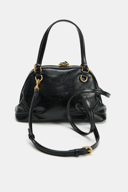 ZARA МИНИ-СУМКА ЧЕРЕЗ ПЛЕЧО, ЧЕРНЫЙ