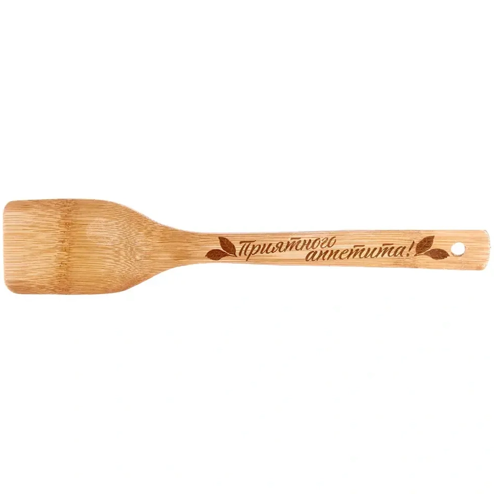 Лопатка бамбуковая 30*6см «Приятного аппетита» Селфи