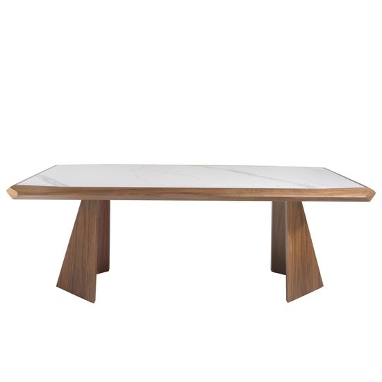 Обеденный стол 1106/MI2207T из керамики и орехового дерева 220х110 см Angel Cerda Испания