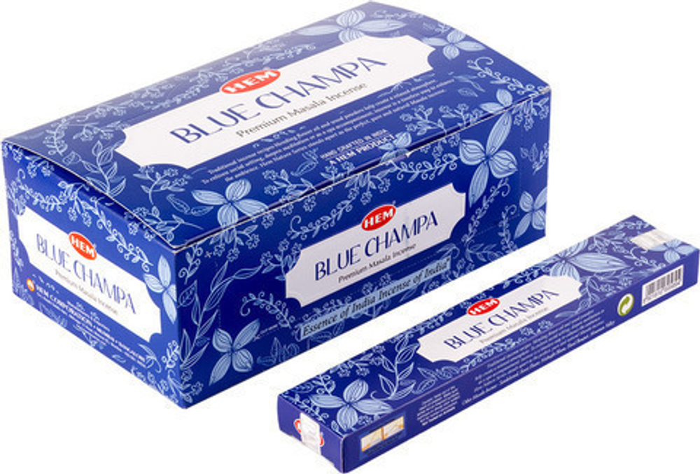 HEM Blue Champa Premium masala Благовоние-масала Синяя Чампа 15 г
