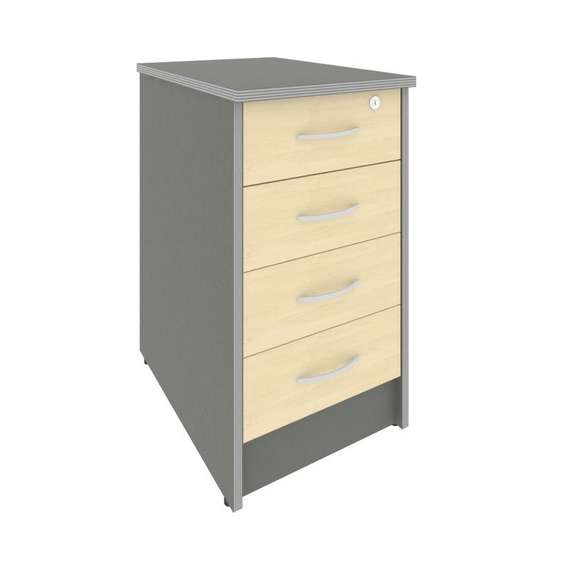 Riva Тумба приставная с фолдингом (4 ящика, с замком) А.ТП-4.1F-S  412*600*750
