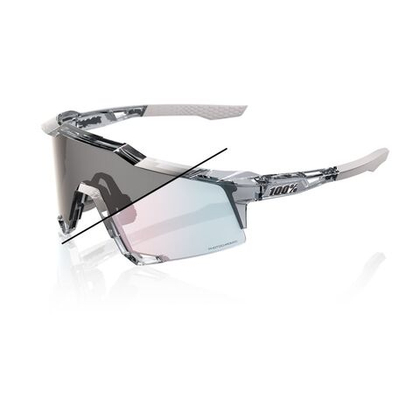 Спортивные очки 100% SPEEDCRAFT Polished Translucent Grey - Rose Gold Mirror Photochromic Lens