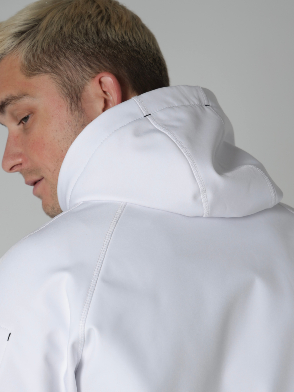 Ветровка худи софтшелл белая Город Горький