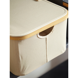 Корзина для белья 40x33x20см Smart Solutions Neat Low молочная