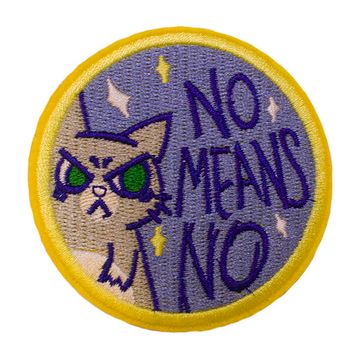 Нашивка на рюкзак и на одежду. No Means No