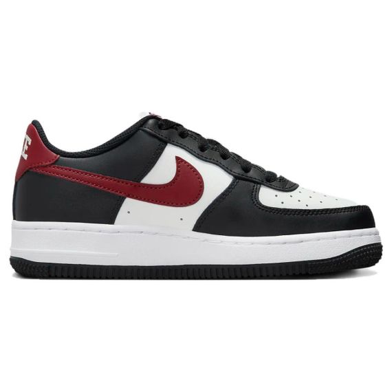Nike Air FORCE 1 Детские Скейтбординги Низкие кроссовки Черно-белая панда Юнисекс