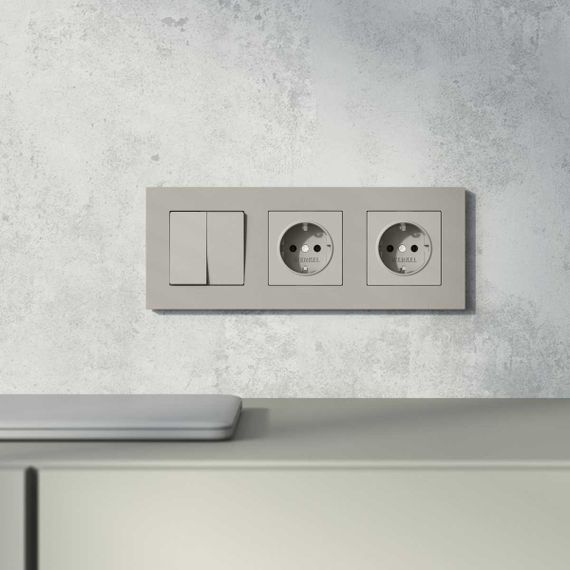 Рамка на 3 поста Werkel Slab дымчатый софт W0032917 a071626