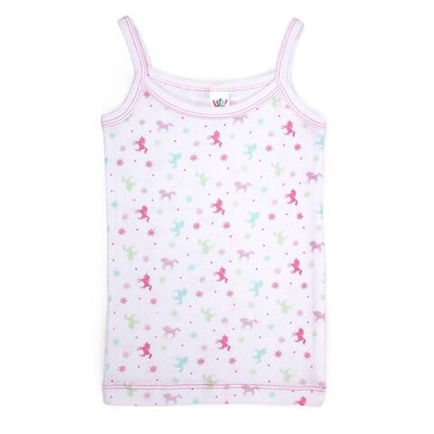 Майка для девочки на бретелях р.92-52 белый, 1 шт.